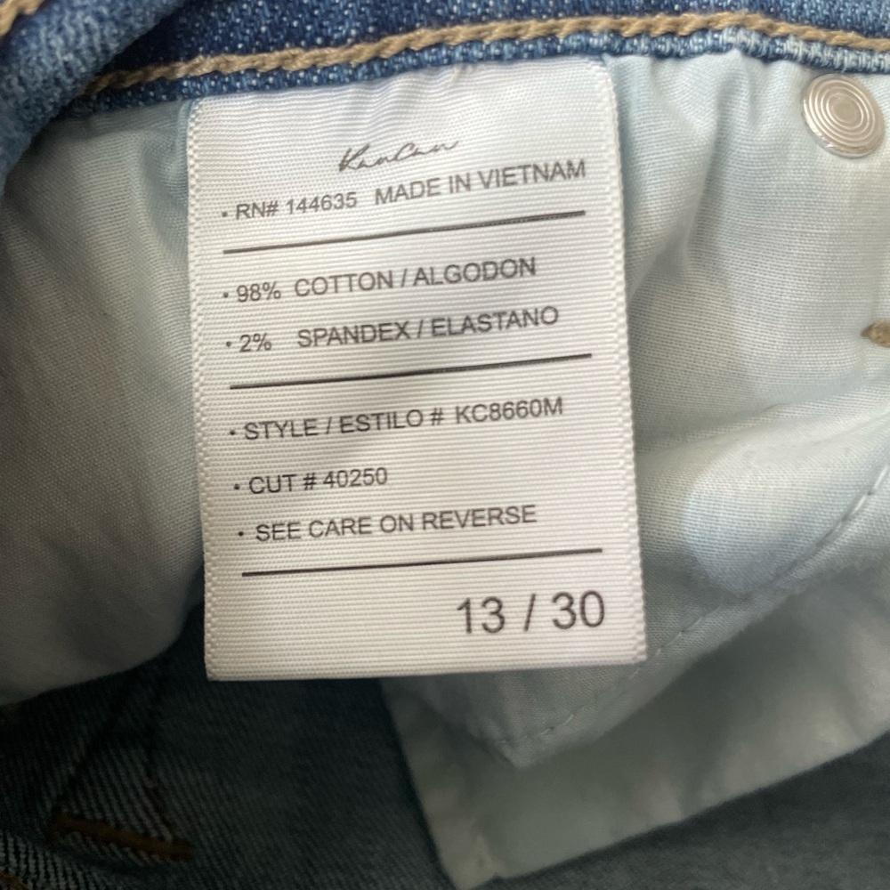 KanCan Blue Lightly Distressed Straight Jeans - Picture 4 of 8
